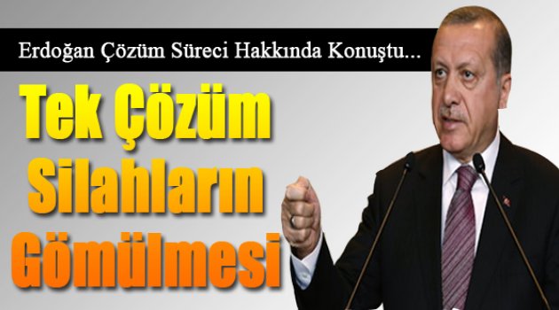 Cumhurbaşkanı Erdoğan: "Tek Çözüm Silahların Gömülmesi"