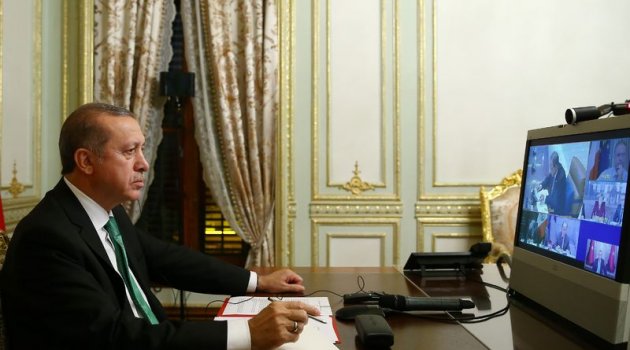 Cumhurbaşkanı Erdoğan Telekonferansa Katıldı