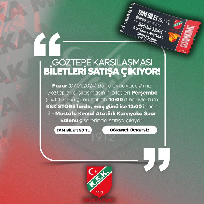 Karşıyaka Medicalpoint – Göztepe Pazar günü kozlarını paylaşacak