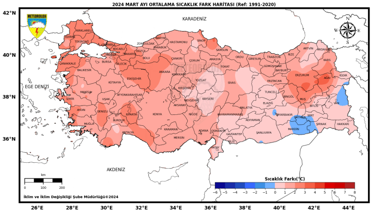 Son 53 yılın en sıcak dokuzuncu martı yaşandı