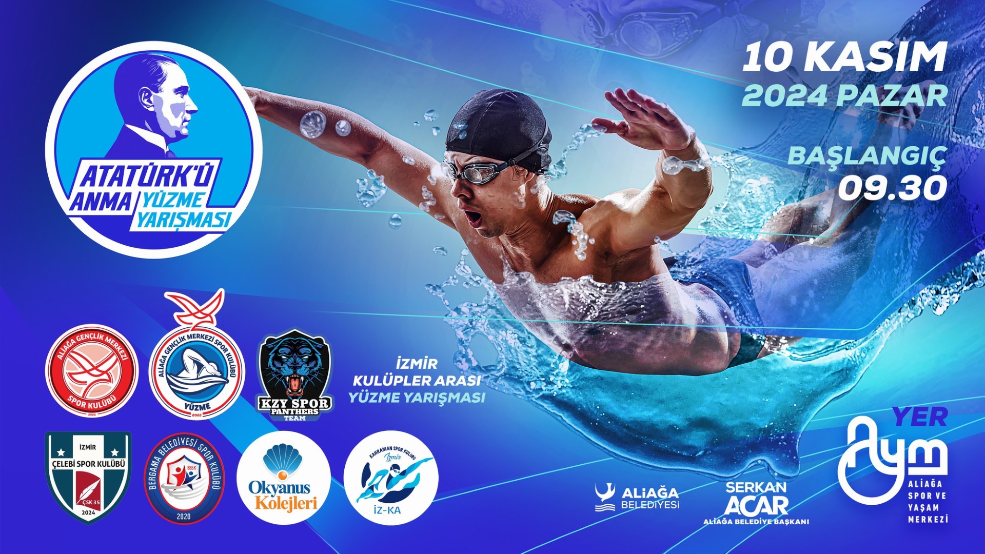 Genç Yüzücüler Aliağa'da Atatürk Anısına Yarışacak