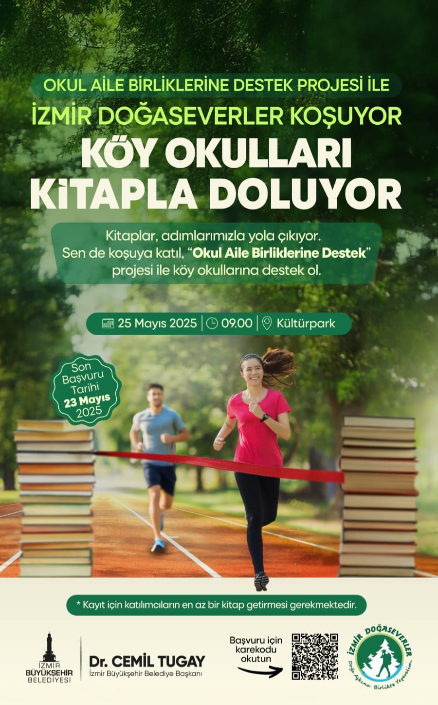 Doğaseverler koşacak, köy okulları kitapla dolacak