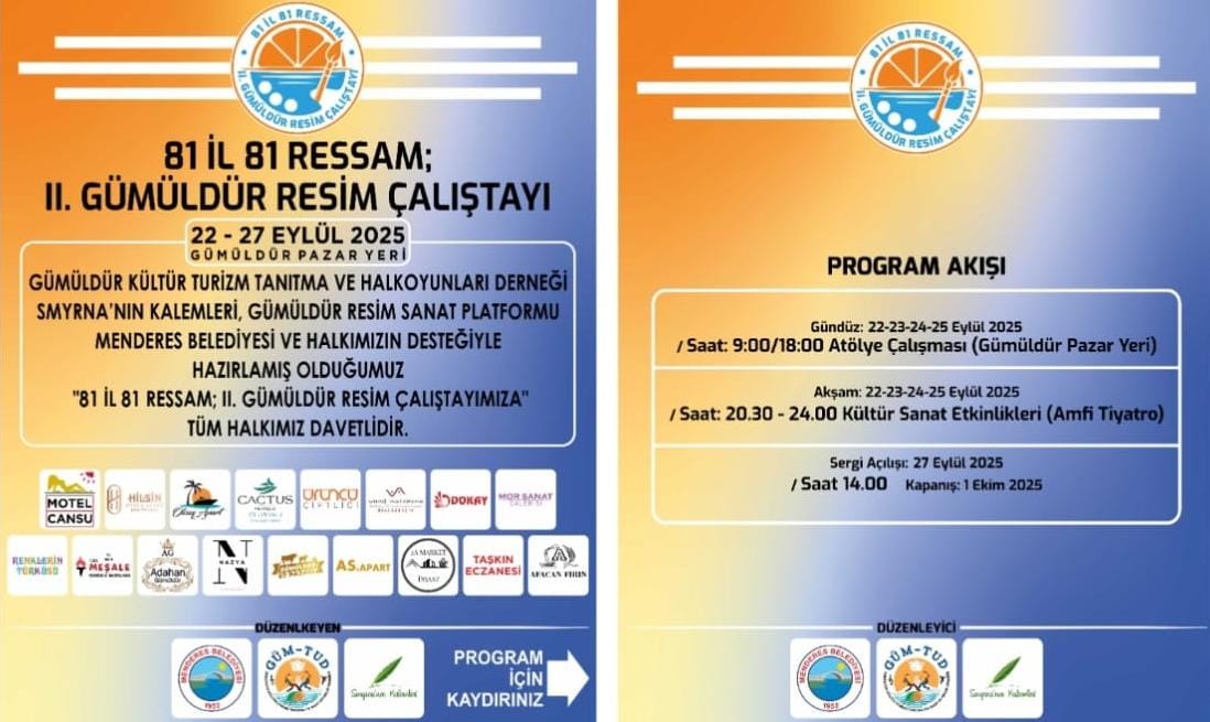 81 İlden 81 Ressam Menderes’te