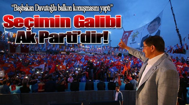 Davutoğlu: Ak Parti bu seçimin galibidir