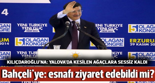 Davutoğlu, Bahçeli ve Kılıçdaroğlu&#039;na yüklendi
