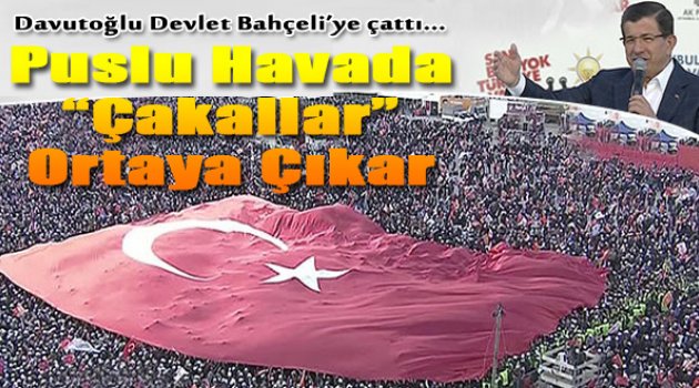 Davutoğlu Dev Mitingde Bahçeli'ye Yüklendi...