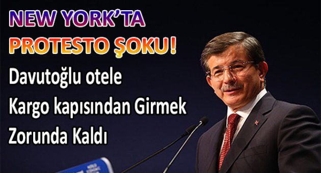 Davutoğlu, otele kargo kapısından girmek zorunda kaldı