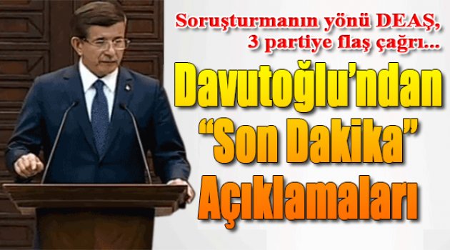 Davutoğlu'ndan Suruç Açıklaması