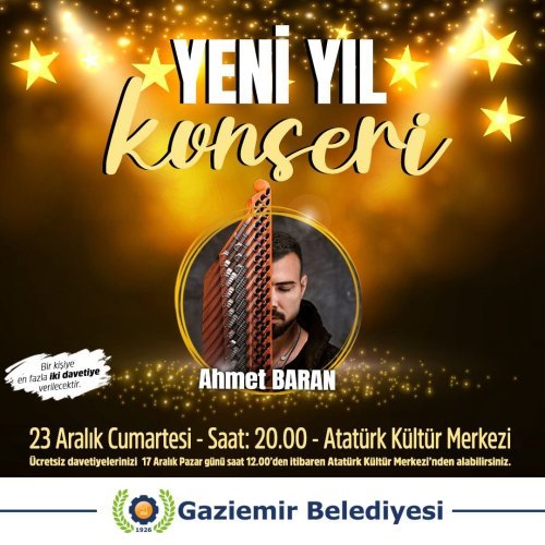 Gaziemir Belediyesi'nden yeni yıl konseri