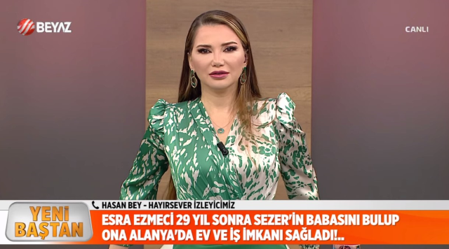 Esra Ezmeci'nin programına 8 kilo altın bağışı yapıldı