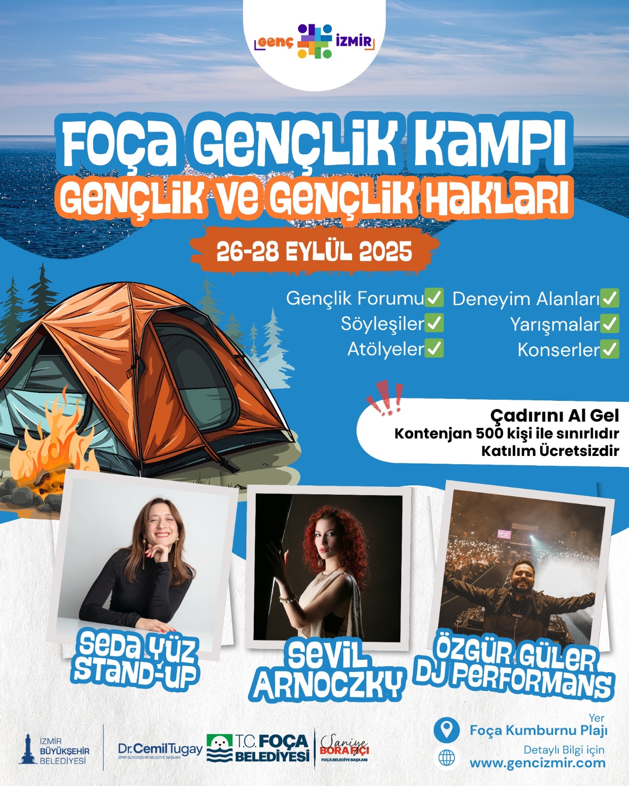 Büyükşehir’den gençlere Foça’da kamp