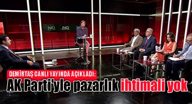 Demirtaş: AK Parti&#039;yle pazarlık ihtimali yok