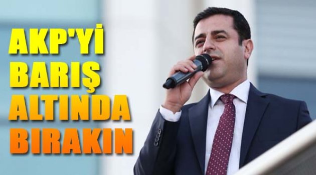 Demirtaş: "AKP'yi Barış Altında Bırakmalıyız"