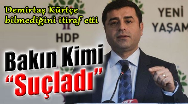 Demirtaş: "Kürtçe Bilmemem Ayıptır Ama..."