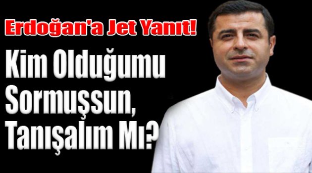 Demirtaş'tan Erdoğan'a: Kim olduğumu sormuşsun, tanışalım mı?