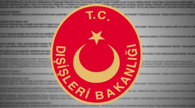 Dışişleri Bakanlığı&#039;ndan Kıbrıs meselesi hakkında açıklama