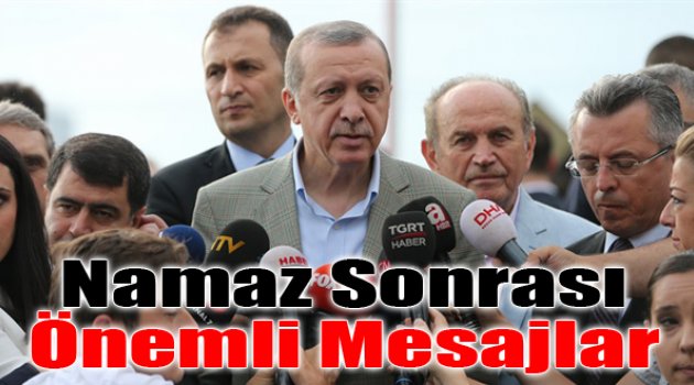 Erdoğan’dan Bayram Namazı Sonrası Açıklamalar