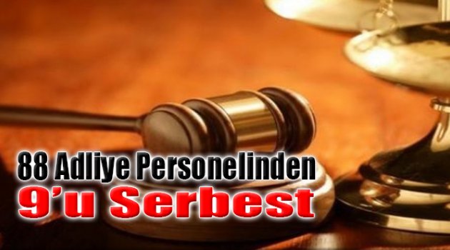 FETÖ Soruşturmasında 88 Adliye Personelinden 9'u Serbest