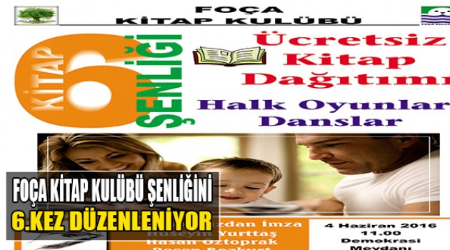 Foça Kitap Kulübü Şenliğini 6. Kez Düzenliyor