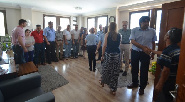 Foça'da İlk Bayramlaşma Personelle...