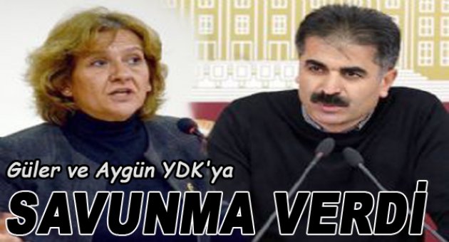 Güler ve Aygün savunma verdi