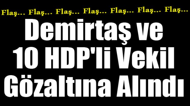 HDP’ye Gece Operasyonu; Eşbaşkanlar ve 9 Vekil Gözaltında