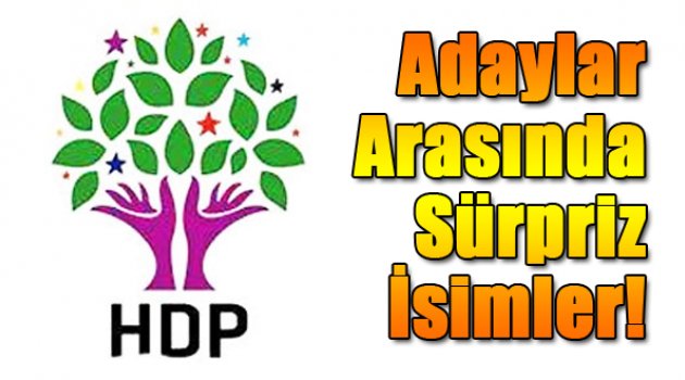 HDP'nin 'Kesin' Adayları Arasında Sürpriz İsimler Var