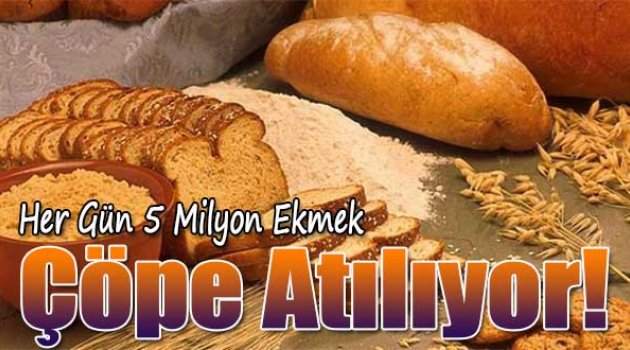 Her Gün 5 Milyon Ekmek Çöpe Atılıyor