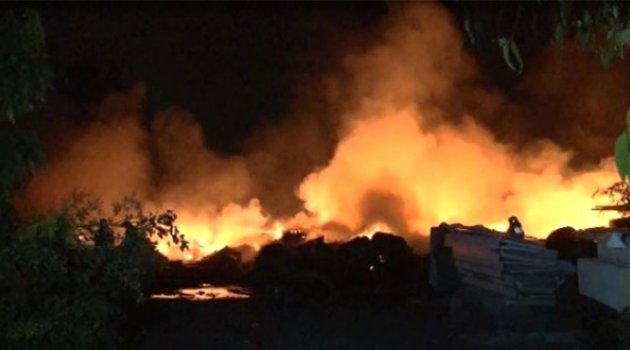 Hurdalık Alanda Çıkan Yangın Korkuttu