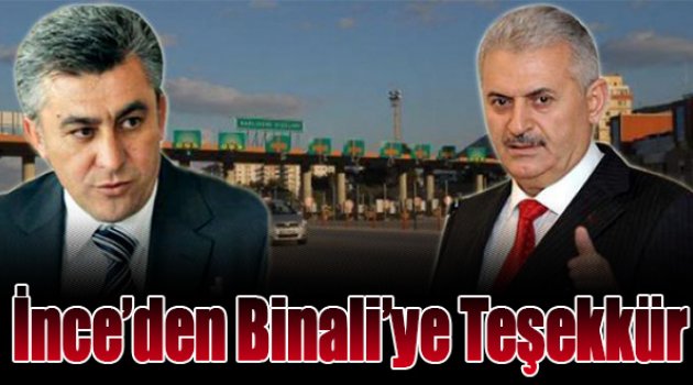 İnce&#039;den Yıldırım&#039;a Teşekkür