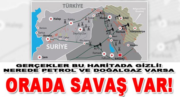 Irak ve Suriye&#039;deki petrol savaşının haritası