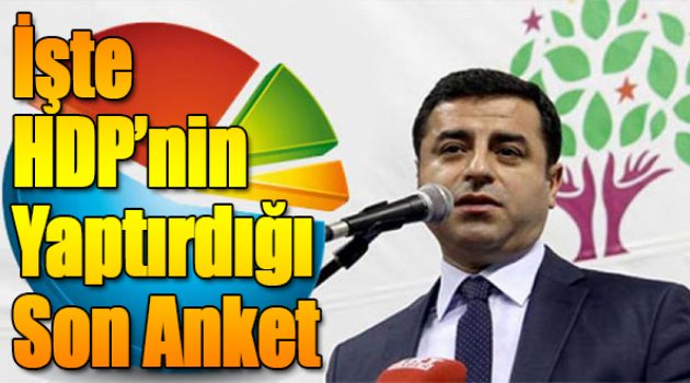 İşte HDP’nin yaptırdığı son anket