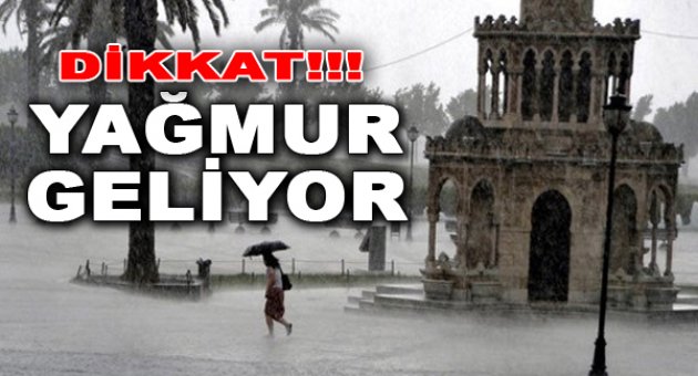 İzmir Dahil 6 İle Yağış Uyarısı