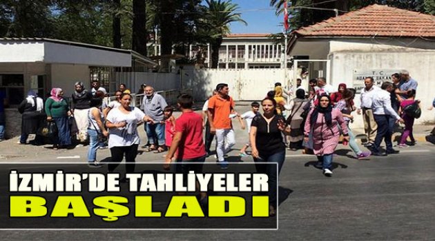 İzmir’de Tahliyeler Başladı