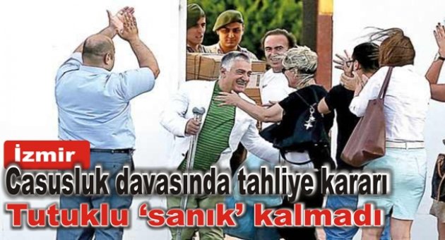 İzmir  görülen, 357 sanıklı ‘casusluk’ davasında mahkeme tutukluların tahliyesine karar verdi.