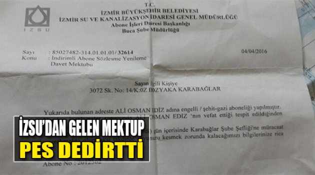 İzsu'dan Gelen Mektup 'Pes' Dedirtti