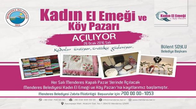 Kadın El Emeği ve Köy Pazarı Açılıyor