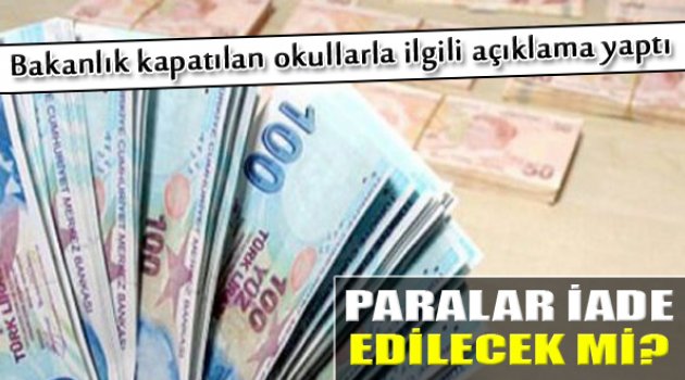 Kapatılan Okullara Ödenen Paralar Ne Olacak?