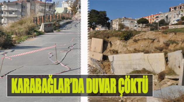 Karabağlar'da Duvar Çöktü