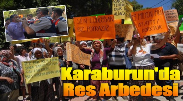 Karaburun'daki RES Toplantısında Arbede Çıktı