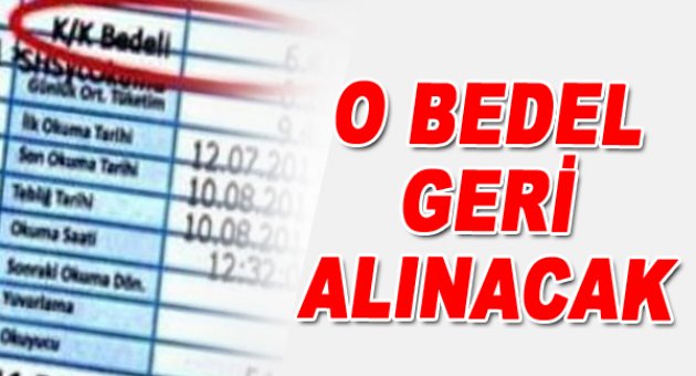 Kayıp-kaçak bedeli tüketiciden geri alınacak