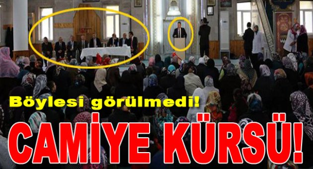 Kayseri'de camiye kürsü kurdular...