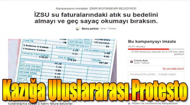 Kazığa Uluslararası Protesto