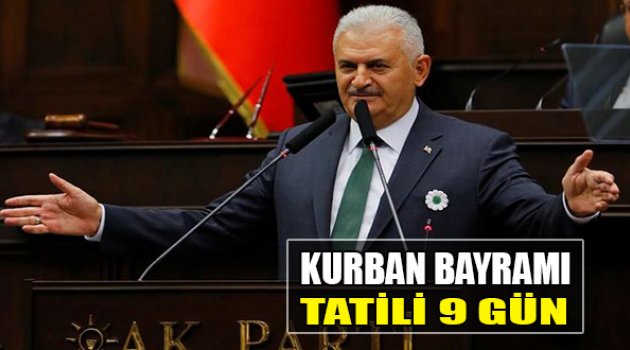 Kurban Bayramı Tatili 9 Gün