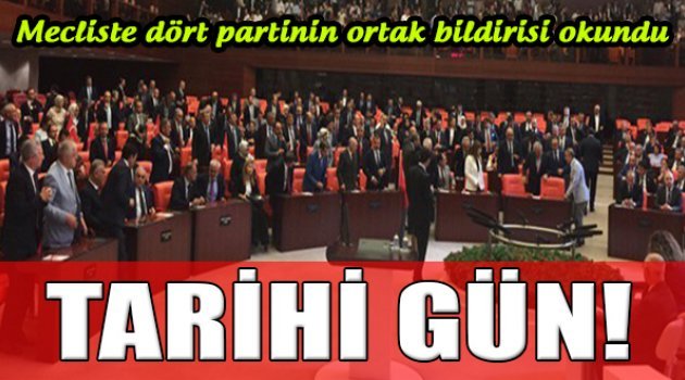 Siyasette Tarihi Gün: "4 Partiden Ortak Bildiri"