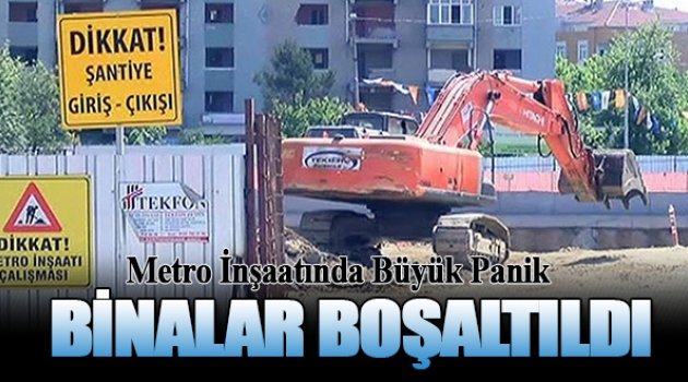 Metro inşaatında doğalgaz borusu patladı!