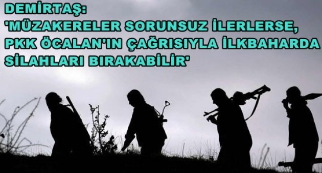 'Müzakereler sorunsuz ilerlerse, PKK Öcalan'ın çağrısıyla ilkbaharda silah bırakabilir'
