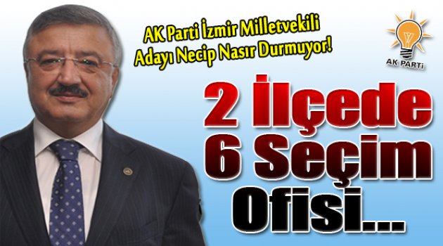 Necip Nasır, 2 İlçede 6 Seçim Ofisini Gezdi