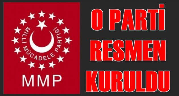 O parti resmen kuruldu