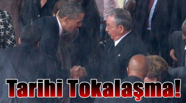 Obama ve Castro'dan tarihi el sıkışması